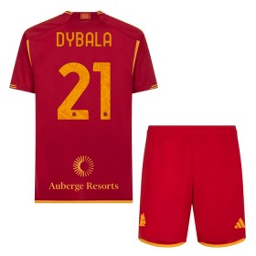 AS Řím Dybala 21 Domácí 2023-24 - Dětské Fotbalové Dresy (S/S)